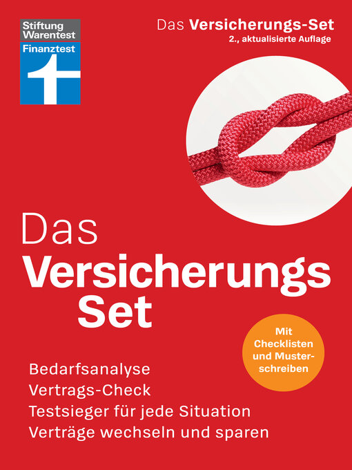 Title details for Das Versicherungs-Set – reibungslose Vertragsabschlüsse, mit Formularen und Checklisten zum Herunterladen by Stiftung Warentest - Wait list